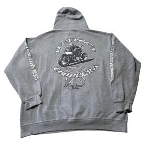 Jesse Who West Coast Choppers Hoodie Gray Biker Motorcycle Y2K Graphic XL?